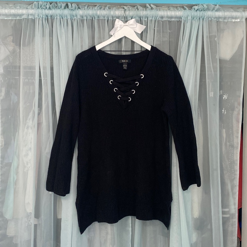 Black sweater dress